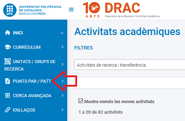 Opció punts PAR i PATT